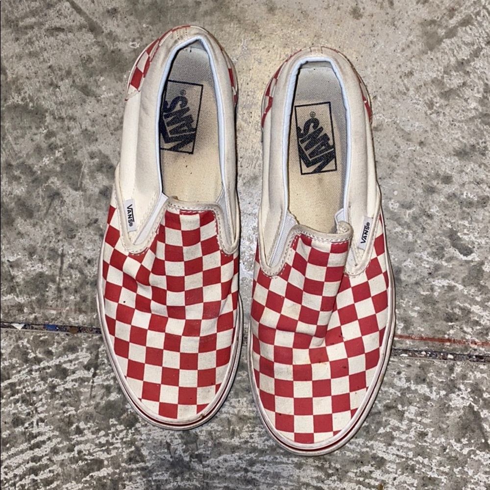 Red checkered vans
